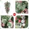 Glitzhome® 28"H Christmas Red Pomegranate Berry & Holy Leaf Teardrop